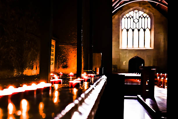 istock Darkroom with flashing candles 521009856