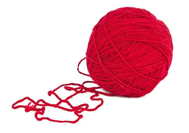 istock ball of red yarn is isolated 521011482