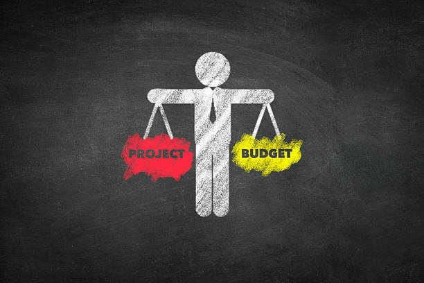 istock pictogram man holding project budget scales 521022525