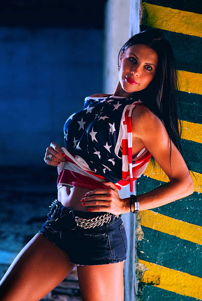 istock Sexy American woman looking at camera 521023905