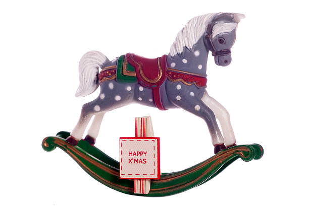 istock vintage rocking horse toy christmas decoration 521028607