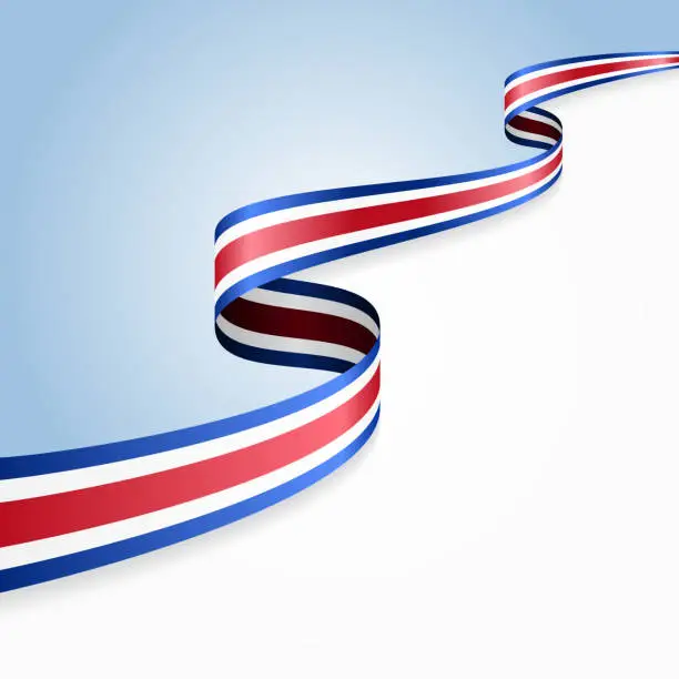 Vector illustration of Costa Rican flag background. Vector illustration