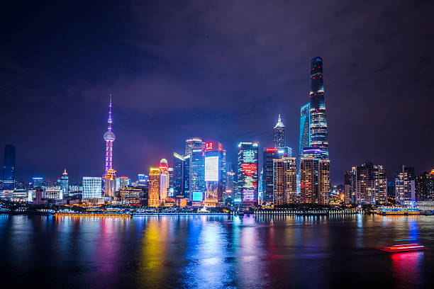 istock Skyline night view on Pudong New Area, Shanghai 521035874