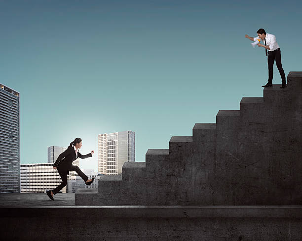 istock Business people using megaphone talk to the friend 521036966