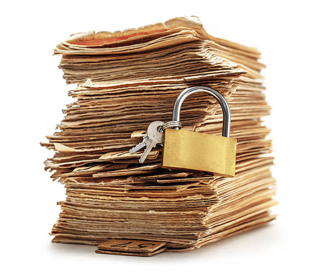 istock Pile of old cards with keylock 521037734