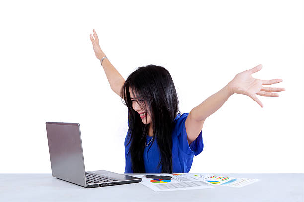 istock Successful woman achieve her vision 521037983
