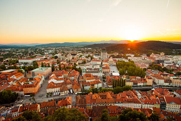 istock Ljubljana, Slovenia during sunset 521042400