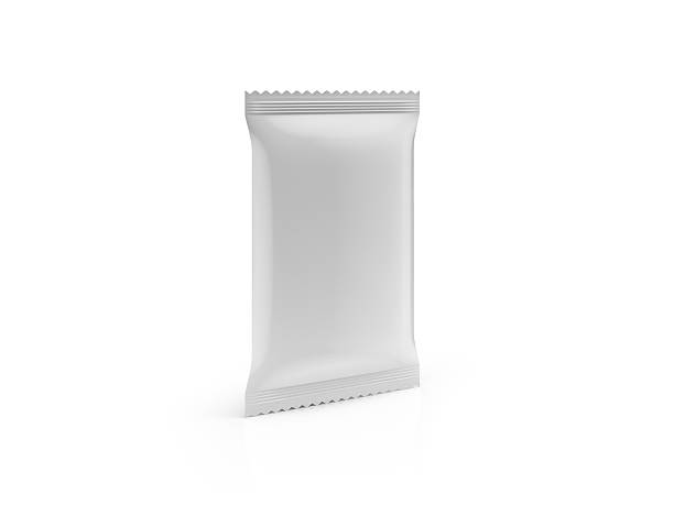 istock Blank Food Bag Package Perspective View on White Background 521045630