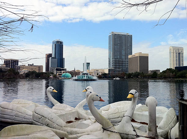 istock Swan Boats on Lake 521046279