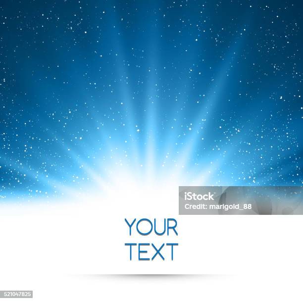 Abstract Magic Blue Light Background Stock Illustration - Download Image Now - Backgrounds, Star - Space, Star Shape