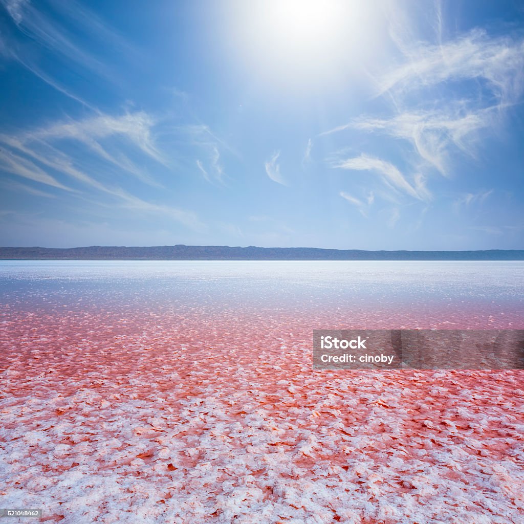 Grande endorreica sal Lago Chott El Jerid no sul da Tunísia - Foto de stock de Chott El Jerid royalty-free