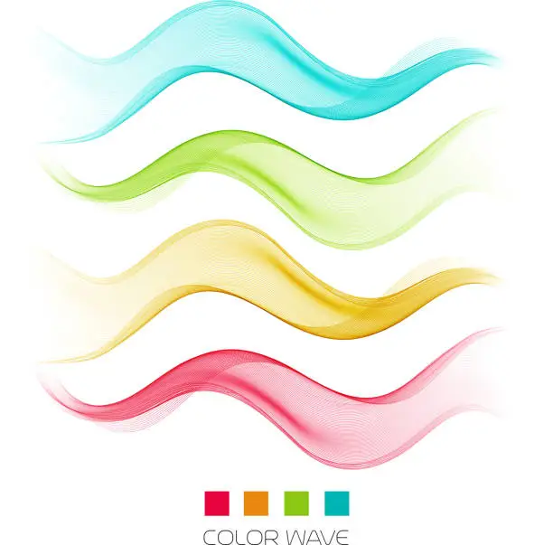 Vector illustration of Abstract colorful wave design element