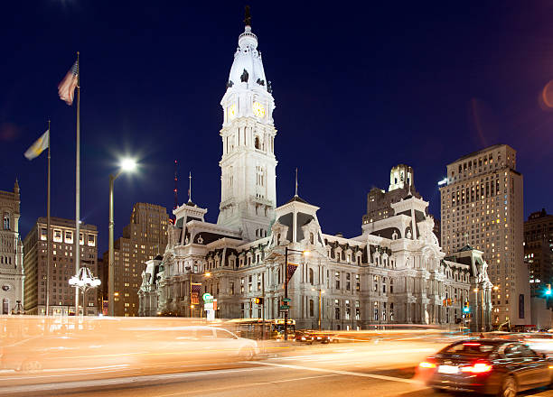 istock Philadelphia City Hall at night 521054005