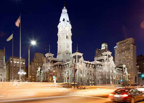 Photo of Philadelphia City Hall at night