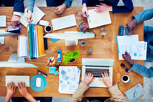 istock Group of Business People Working in the Office 521070563
