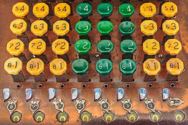 istock Detail of an ancient calculator 521071513