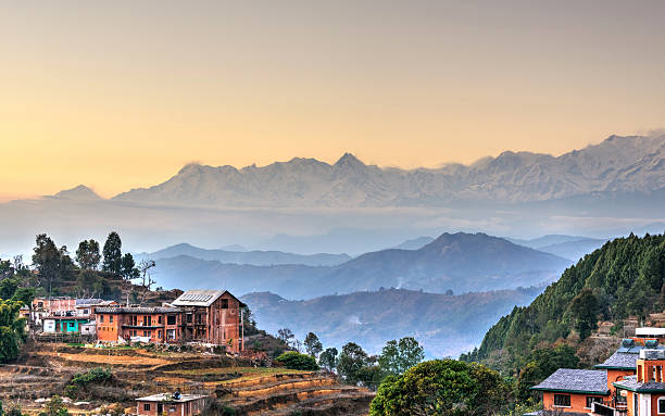 vila de bandipur no nepal - nepal - fotografias e filmes do acervo