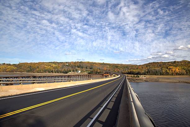 istock Scenic view of a railway bridge and a vehicle bridge 521076407