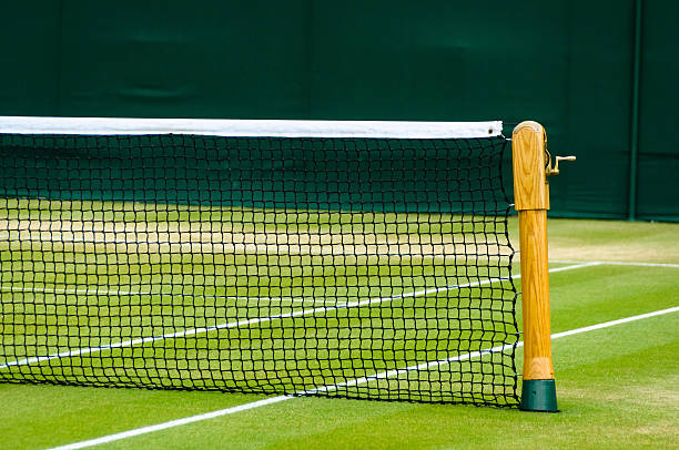 Lawn tennis court Lawn tennis court and net wimbledon stock pictures, royalty-free photos & images