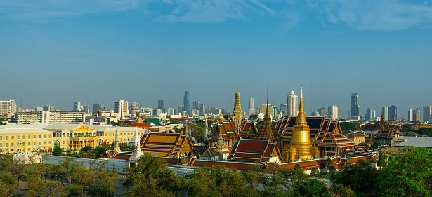 panorama view temple in Bangkok, Thailand