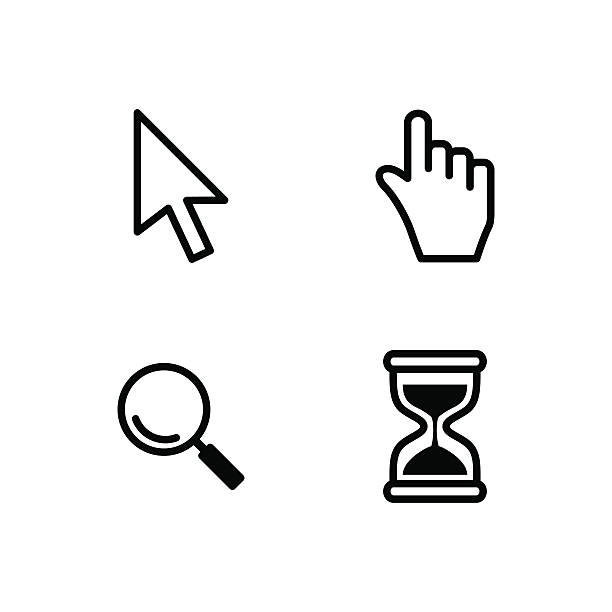 Vector set mouse cursors. Vector cursors, hourglass,  pointer icon. setter athlete stock illustrations