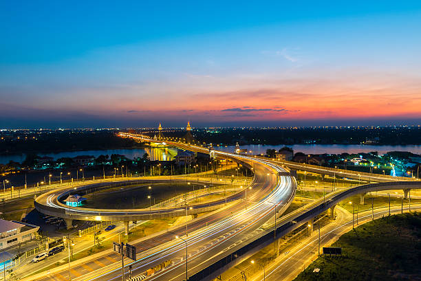 istock The Mahajadsadabhodin Bridge Bangkok in evening light 521085528