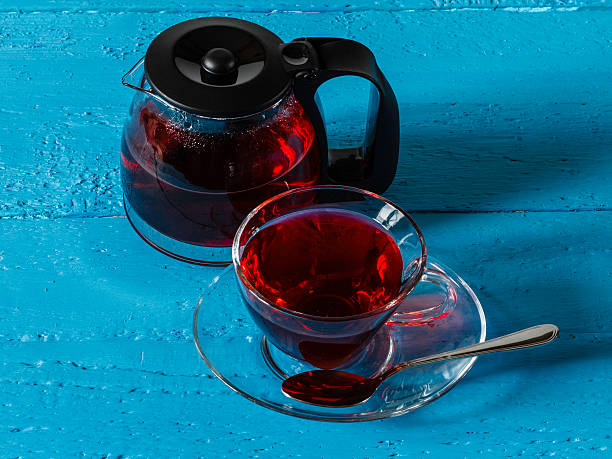 istock Cup of Karkadeh Red Tea an kettle 521088838