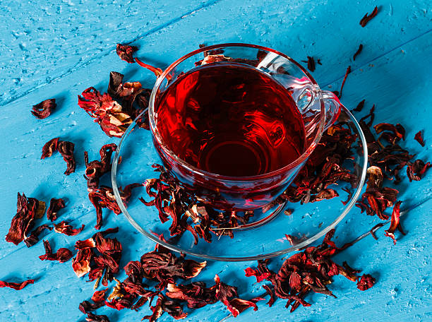 istock Cup of Karkadeh Red Tea with Dry Flowers 521089894