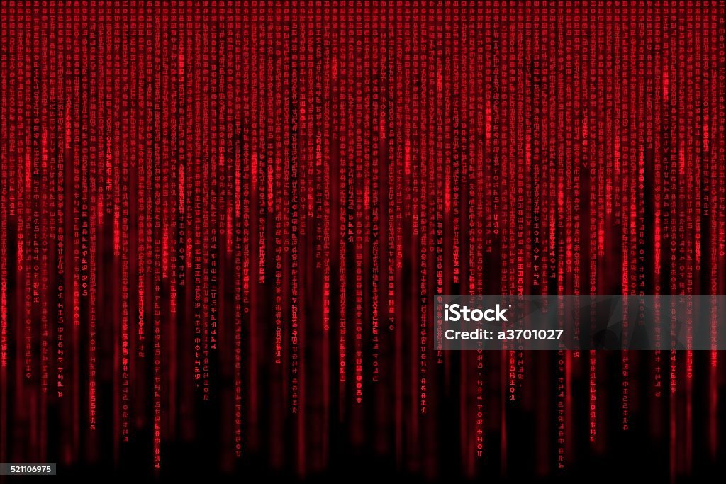 Binary Matrix Background Red Red Matrix Background Computer Generated Stock Illustration - Download ...
