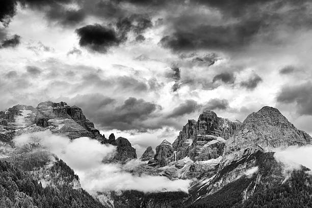 istock Dolomites Mountains Landscape Black and White 521108093