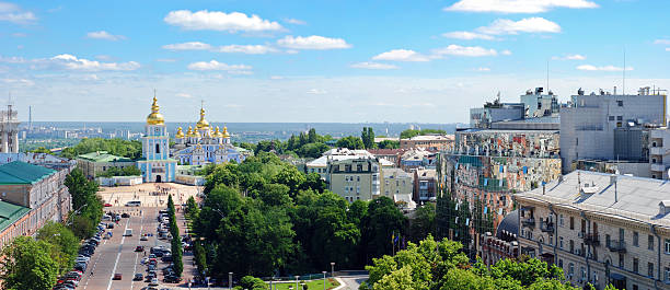 istock Panoramic view on St. Michael's Golden Domed Monastery 521108633