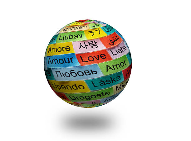 istock love multilingual word 3d ball 521109119