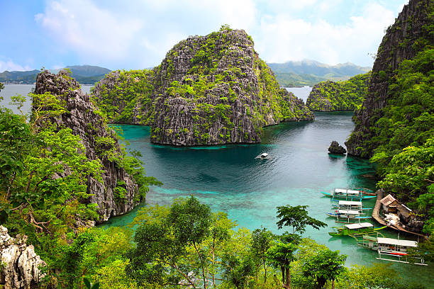 landscape of Coron, Busuanga island, Palawan province, Philippines landscape of Coron, Busuanga island, Palawan province, Philippines philippines photos stock pictures, royalty-free photos & images