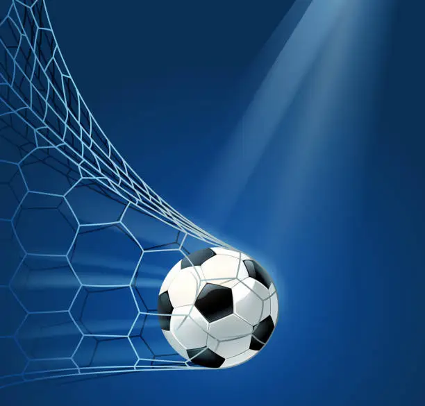 Vector illustration of soccer goal