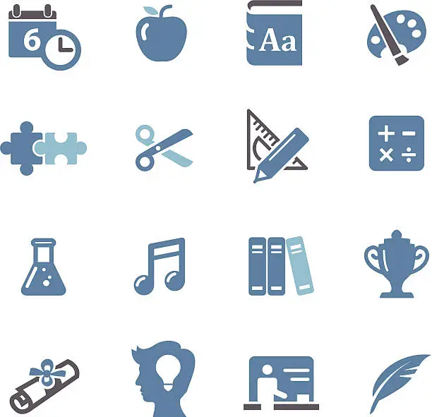 Vector illustration of Education Icons - Conc Series