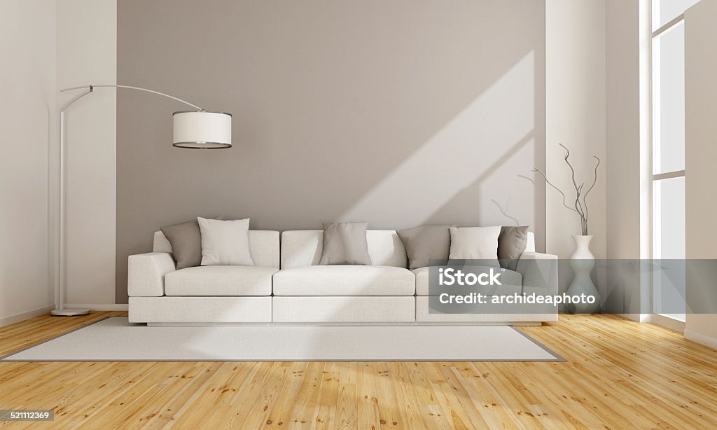 Minimalistische-lounge - Lizenzfrei Holzboden Stock-Foto