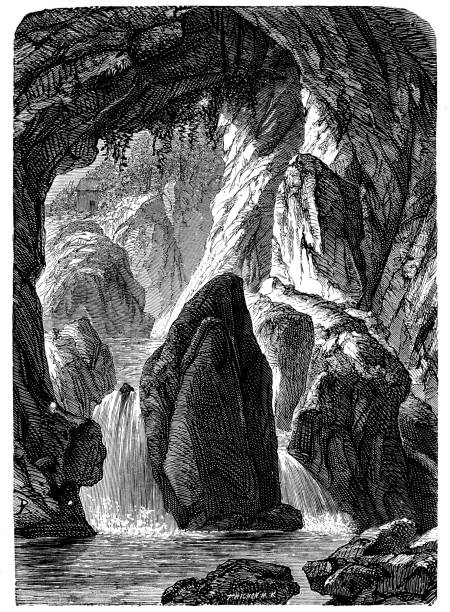 istock Antique illustration of Dunald Mill Hole 521113125