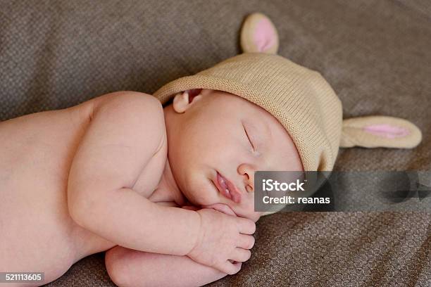 Sleeping Newborn Stock Photo - Download Image Now - Babies Only, Baby - Human Age, Baby Clothing