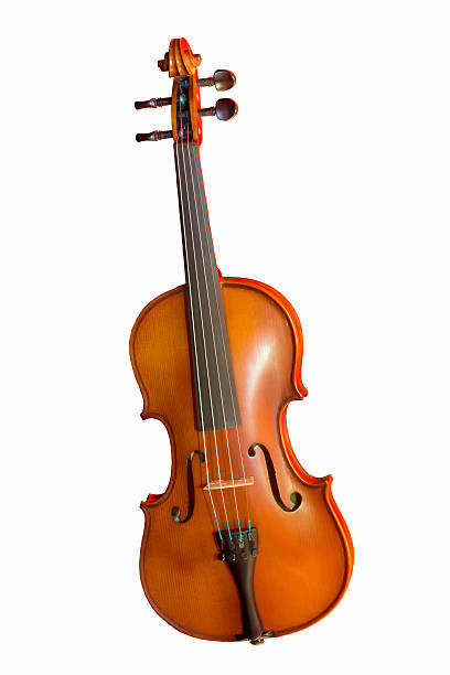 istock The beautiful wooden violin isolated on white 521125786