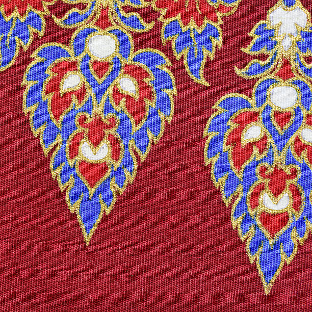 Texture of handmade Thai silk and cotton.