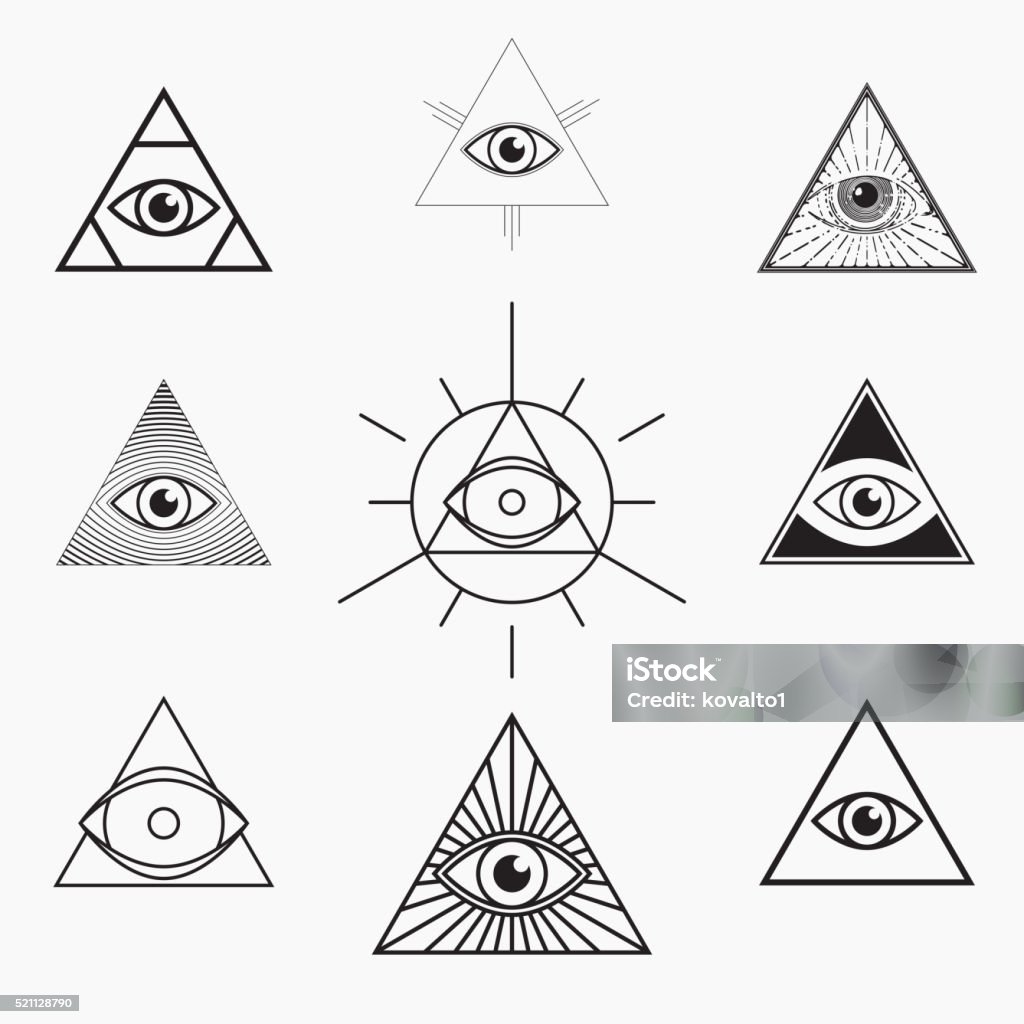 All Seeing Eye Symbol Stock Illustration - Download Image Now - Eye, Horus,  God - iStock
