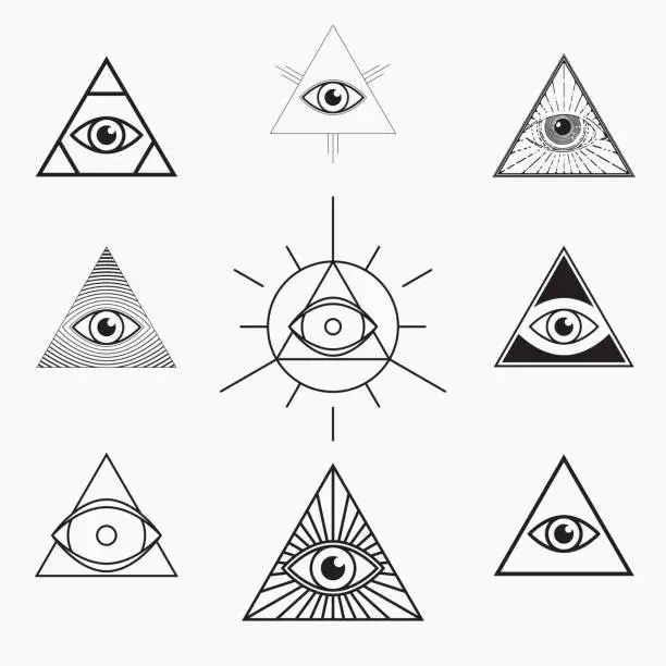 Vector illustration of All seeing eye symbol