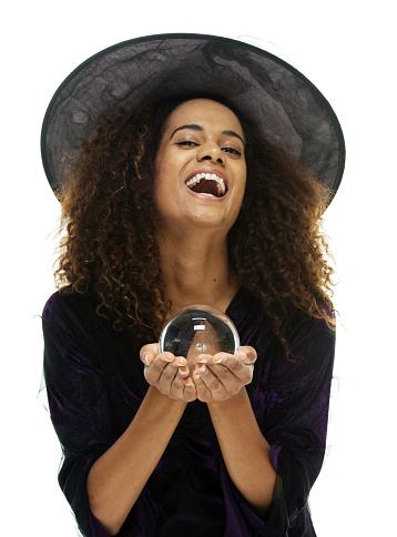 Witch posing with crystal ballhttp://www.twodozendesign.info/i/1.png