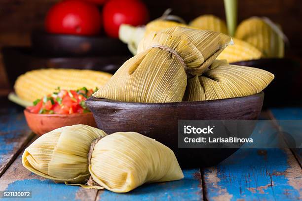 Latin American Food Traditional Homemade Humitas Of Corn Stock Photo - Download Image Now