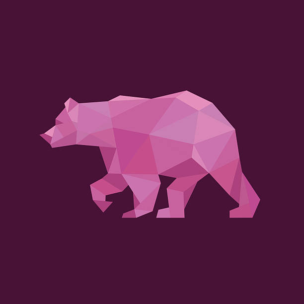 istock Grizzly Bear polygons red trend style design illustration animal 521130354