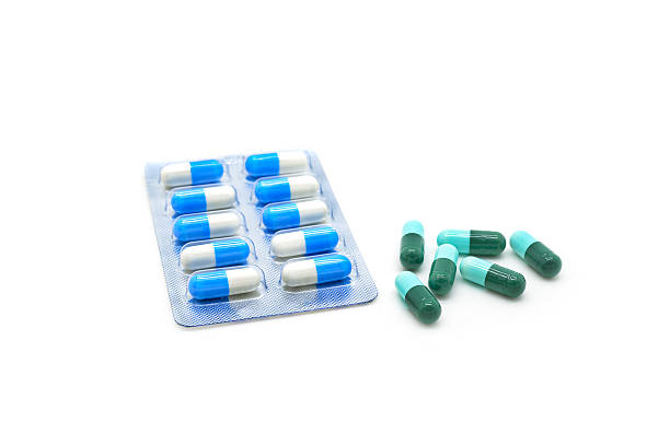 istock Medicine capsules isolated on white background 521135152