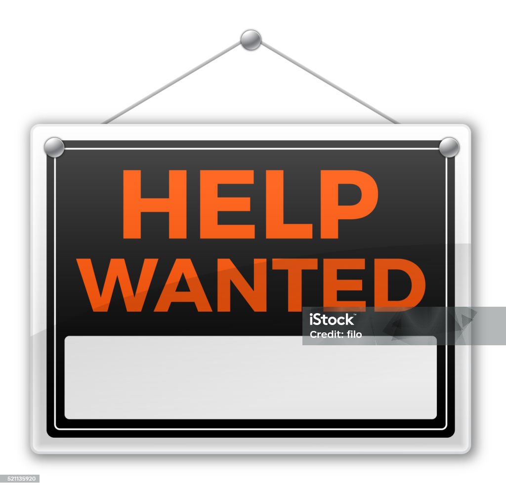 Vector Help Wanted Sign Shadow Help Wanted Sign Clipart
