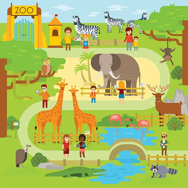 Vector illustration of Zoo element