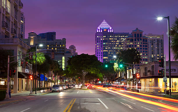 centro di fort lauderdale, florida - fort lauderdale foto e immagini stock