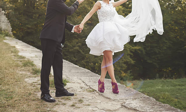 istock Wedding caucasian couple together. 521137176